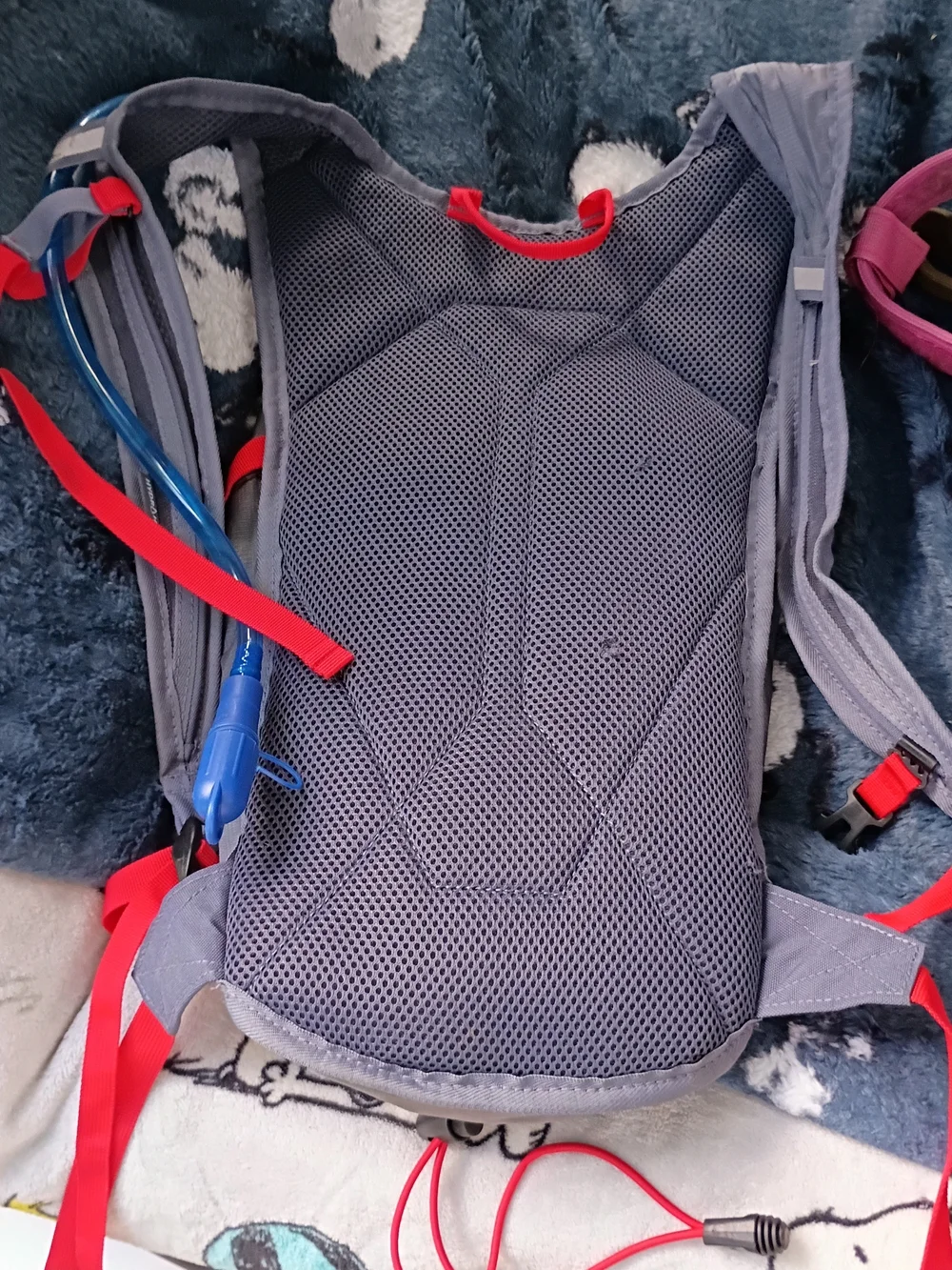 High Sierra Men’s Gray Hydration Backpack with Blue Reservoir
